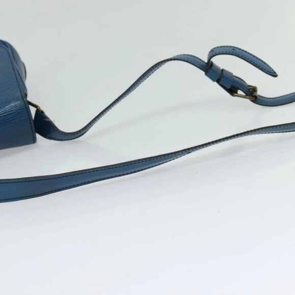 LOUIS VUITTON Epi Cartouchiere MM Shoulder Bag Blue - Picture 8 of 15